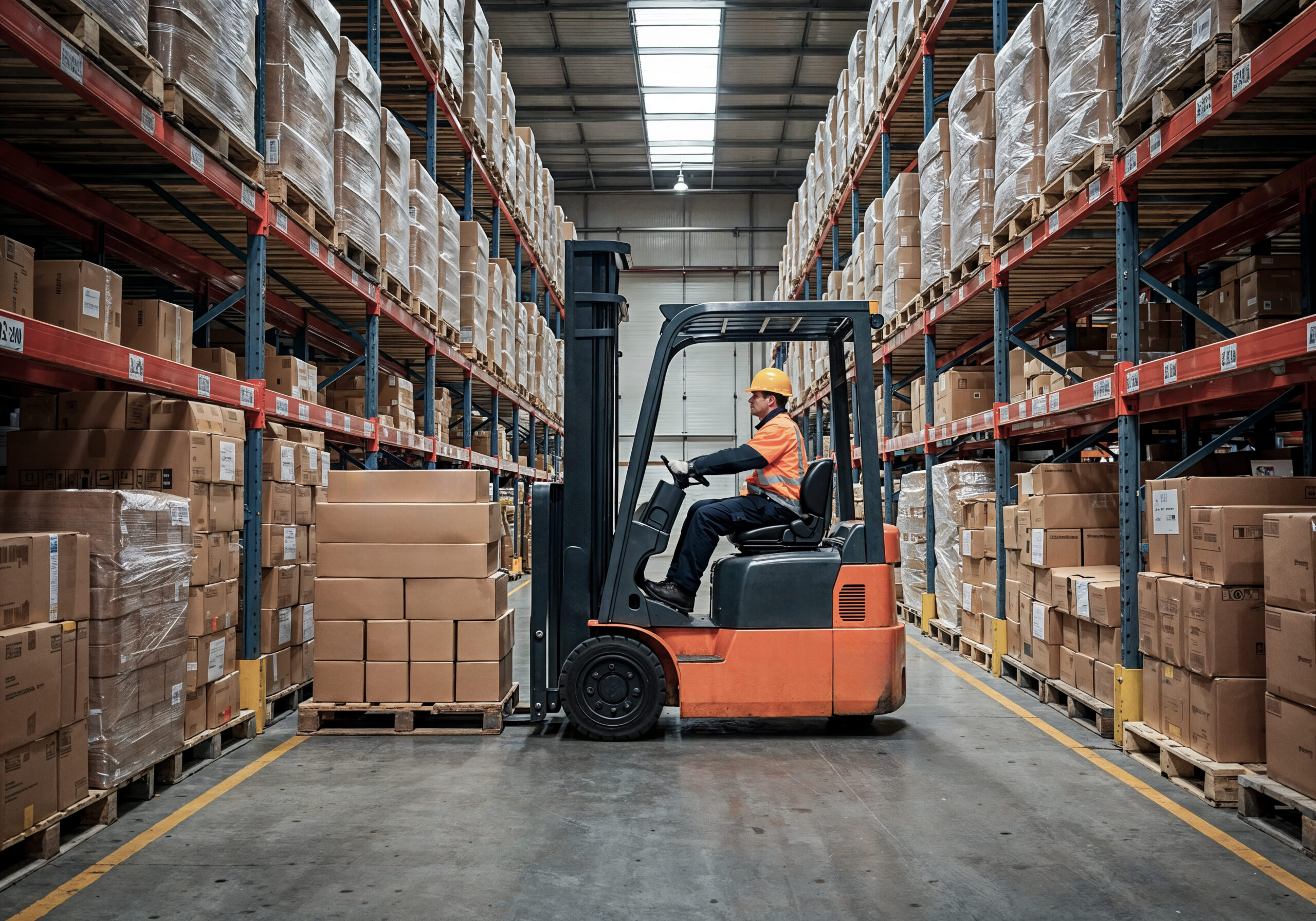 electric forklift battery charger in warehouse logistics hub providing reliable 24/7 charging for forklifts